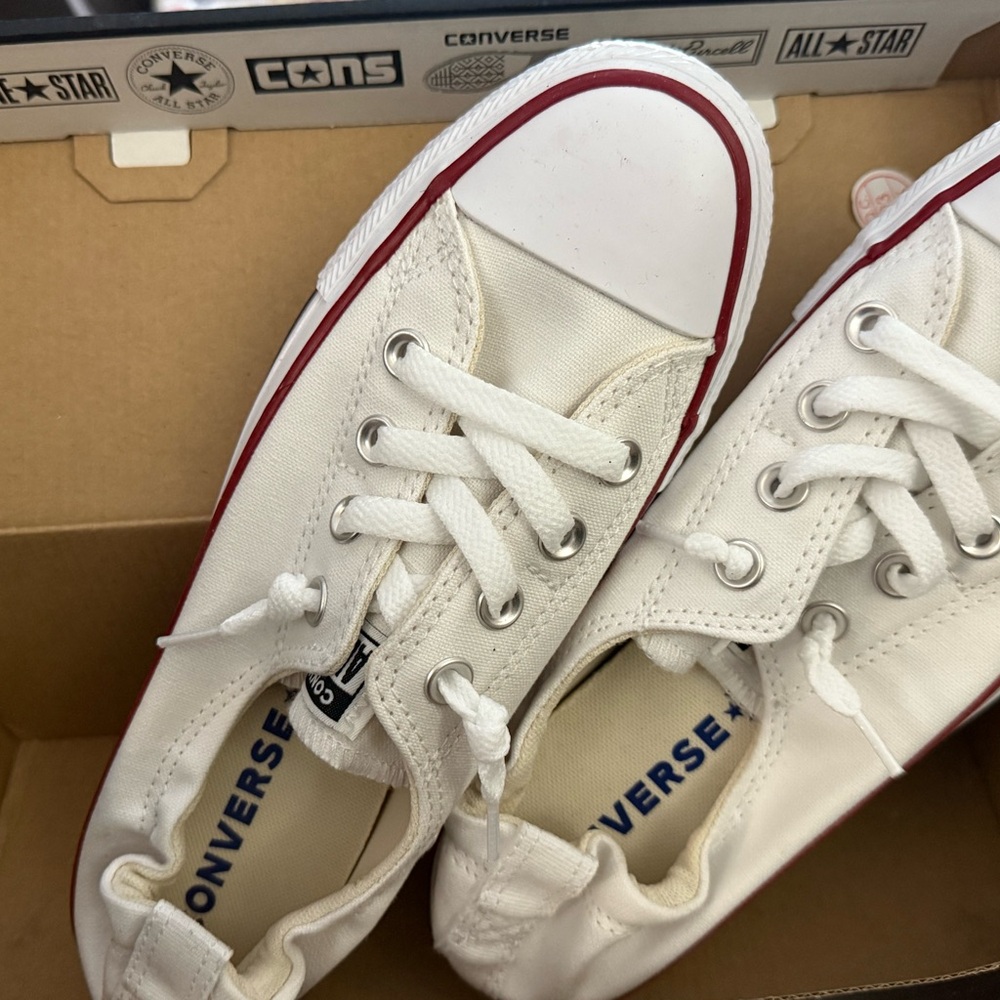Converse White and Red Sneakers